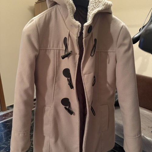 Only beige coat with hood like new, size S