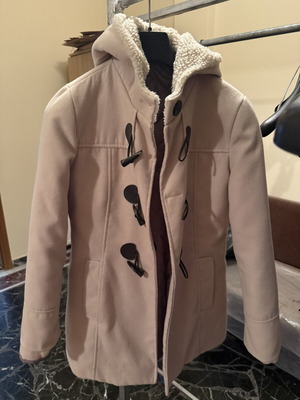 Only beige coat with hood like new, size S
