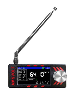 AMNVOLT V3S μίνι φορητός δέκτης ραδιοφώνου SI4732 DSP full band