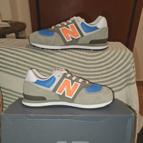 New Balance 574 sneakers new, multicolor green with blue and orange