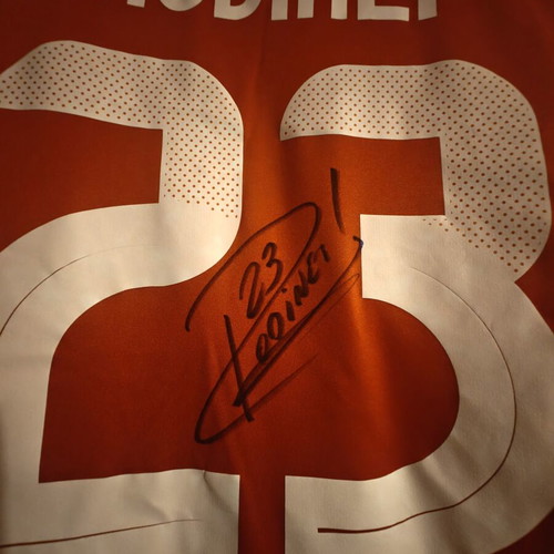 Signed Rodinei Olympiakos jersey with Champions League patches 2025-2026, XL slim fit