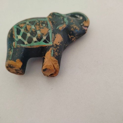 Ceramic decorative small elephant used with wear