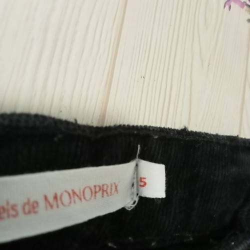 Corduroy velvet pants for girl 5 years Monoprix like new