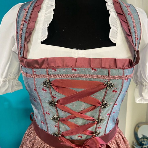 Bavarian dress like new with sequins and matching blouse