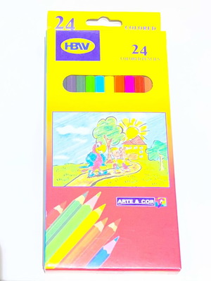 HBW 24 colored pencils set, new in packaging