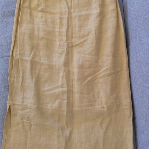 Linen skirt used Queen Fashion beige size 48
