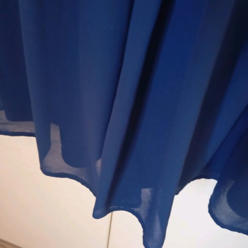 Dress new blue with lace on bust and back, side zipper size M