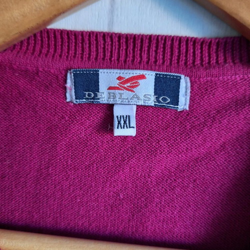 De Blasio men's sleeveless sweater cyclamen XXL like new