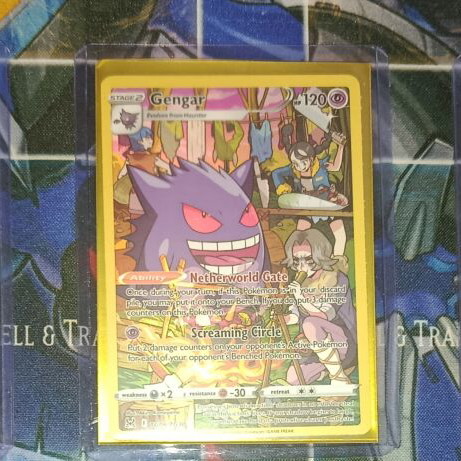 Gengar Pokemon card, Rayquaza VMAX card