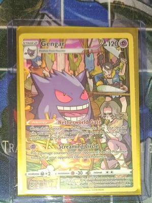 Gengar Pokemon card, Rayquaza VMAX card