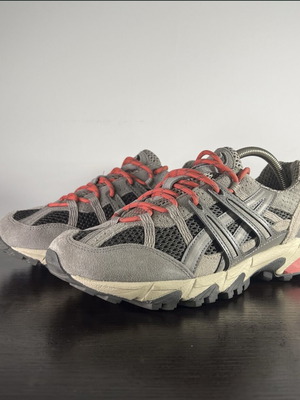 Asics Gel-Sonoma 15-50 shoes grey suede black mesh coral laces unisex size 41.5