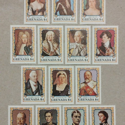Foreign Caribbean stamps new, complete set of 42 mint
