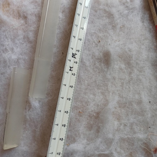 Architectural ruler with 6 scales and 3 sides new