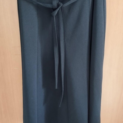 Vintage black midi dress with belt, like new