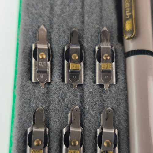 Markant Vintage Technical Drawing Pen Set used with 9 Nibs and Plastic Case
