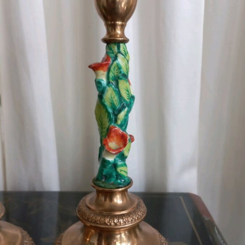 Pair of French Art Nouveau candlesticks like new