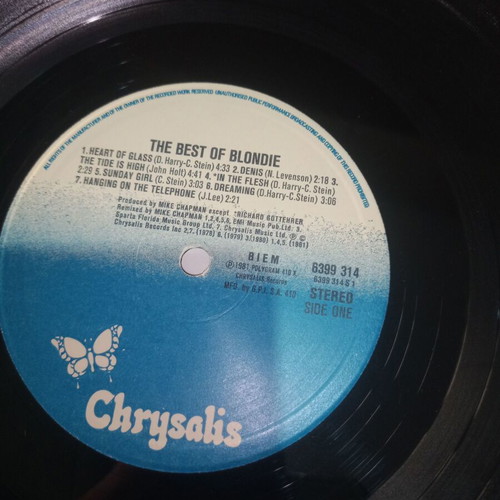Blondie The Best Of vinyl record used, rock genre