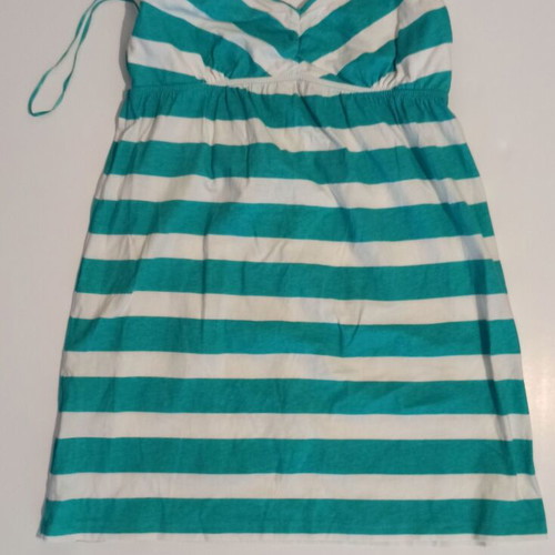 Papaya summer women's top white turquoise new