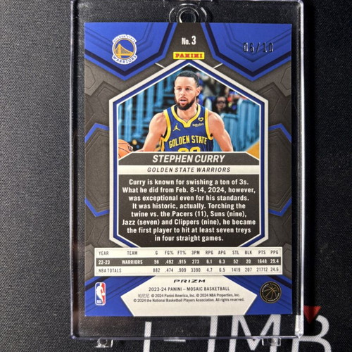 Panini Mosaic Stephen Curry Gold 2023-2024 card new