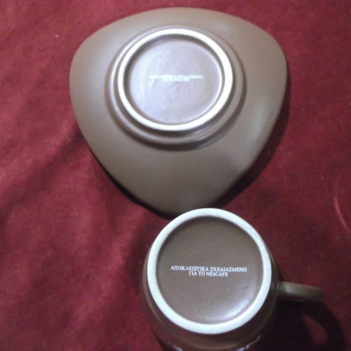 Nescafe collectible ceramic cup and saucer set like new