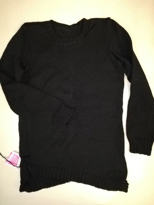 Knitted women's sweater handmade new, black