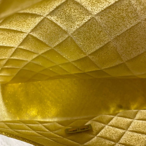 Yellow shoulder bag with glitter like new