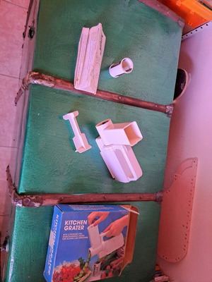 Vegetable grater used, all together