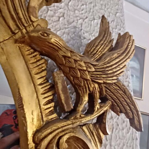 Mirror used, wood frame