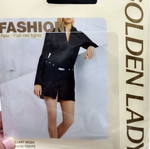 Golden Lady black fishnet tights new, pack of 2, size 3/4