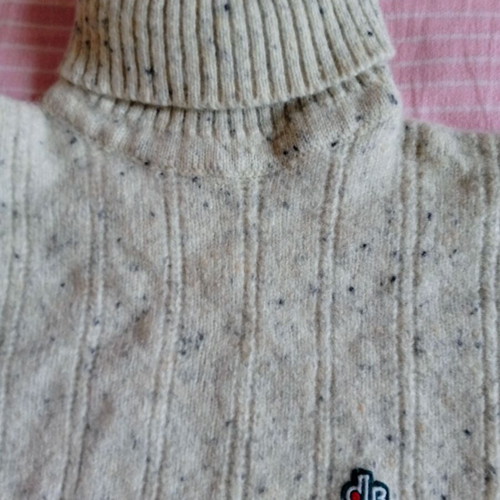 Dur men's wool turtleneck sweater used, white, size M