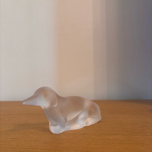 Crystal satin dog sculpture like new