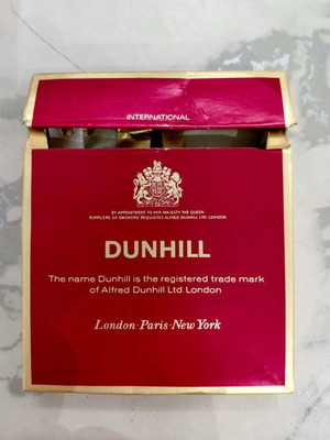 Dunhill cigarette paper box used, vintage 1970s