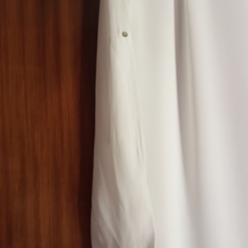 White airy long shirt with V neckline