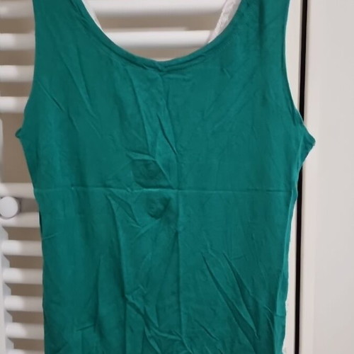 Summer blouse with lace back used, green, sizes S to M