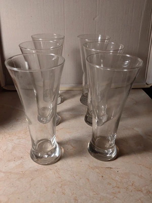 Glass set of six used, good condition
