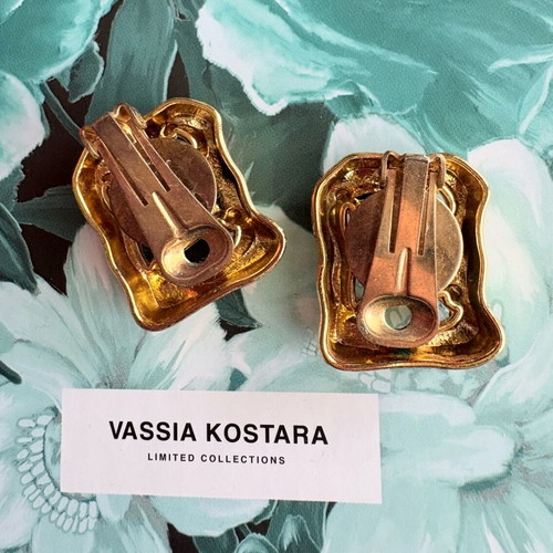 Vassia Kostara gold earrings new
