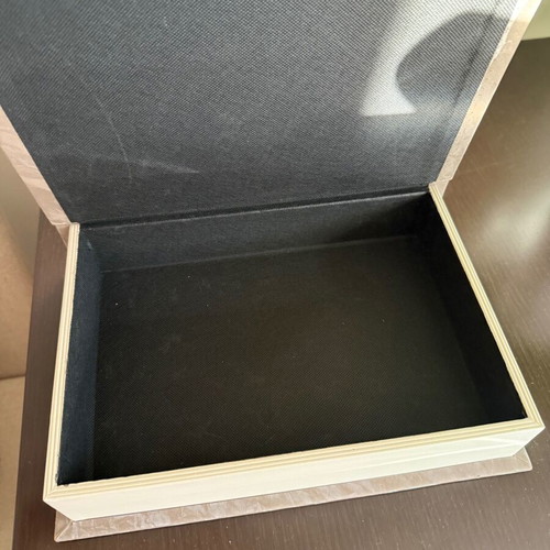 Storage box book new, greige color