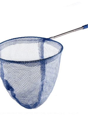 Folding metal fishing net blue 37-85 cm