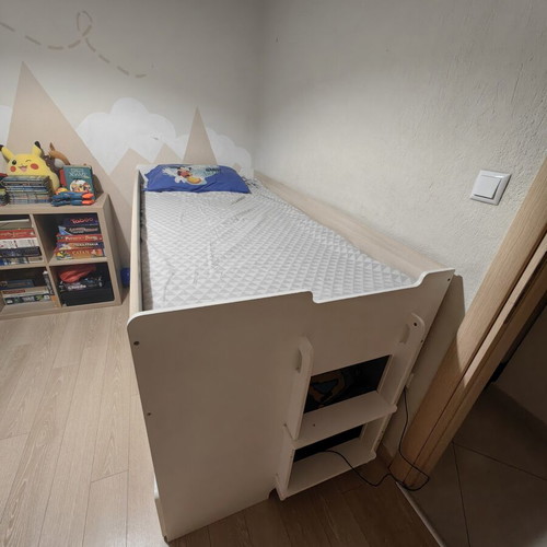 Loft bed with 2 drawers used, 90x2.00 m without mattress