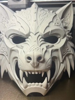 Norse Wolf Mask 3D Printed Viking Mythology