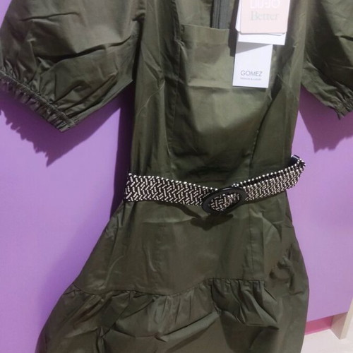 Liu Jo mini dress new, cotton, khaki, size EU32 XS