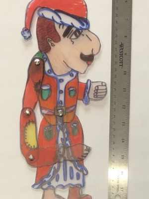 Karagiozis shadow theater Christmas Karagiozis new, handmade, collectible
