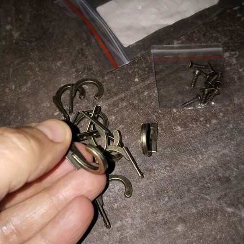 Small antique alloy hooks pack of 10, new