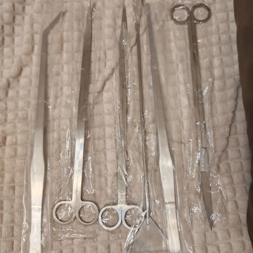 Aquarium and Aquascaping Tool Set 6 Pieces 40 cm New Stainless Steel