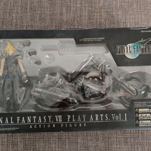 Final Fantasy VII Play Arts Vol.1 Cloud Strife & Hardy Daytona Action Figure like new