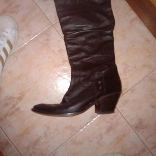 Leather boots like new, black, size 41