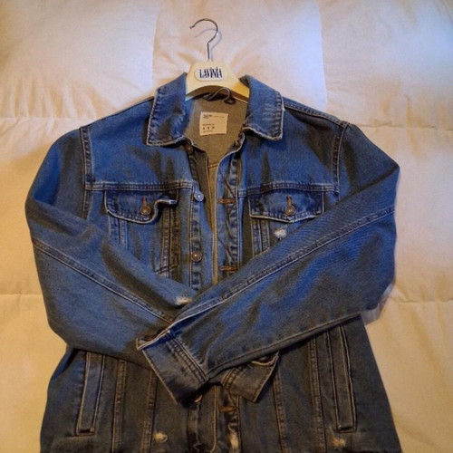 Bershka unisex denim jacket, blue, size M