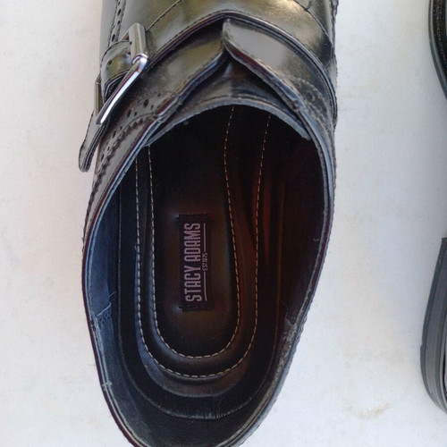 Stacy Adams men's casual strap shoes used, size 48, black