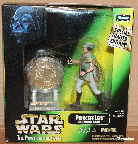  Kenner (1998) Star Wars The Power Of The Force New Millennium Minted Coin Collection Princess Leia in Endor Gear (9 ekatosta) kenourgio timi 15 evro
