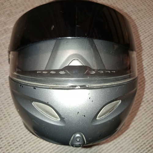 Nolan motorcycle helmet used, dual visor, flip-up